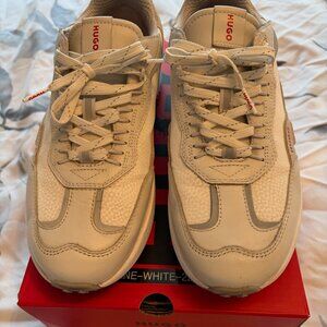 Hugo Boss Kane Runn ITMX All‑Leather Sneakers – Men’s US 8, Virtually New